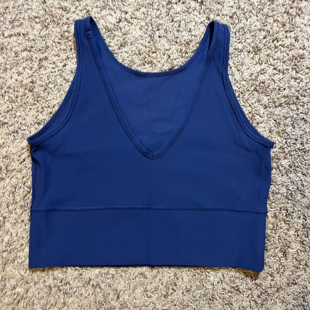 Lululemon Power Pivot Tank Everlux, Iron Blue, reversible front to back - Picture 6 of 9